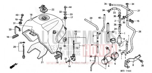RESERVOIR A CARBURANT XL1000V1 de 2001
